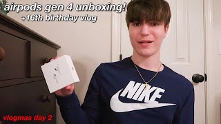 airpods unboxing  vlogmas day 2 [upl. by Mojgan306]