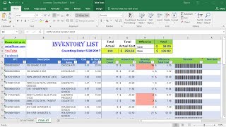 How to count inventory using only Excel amp Barcode scanner [upl. by Qulllon]