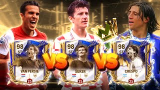 COMPARING ICON SUKER VAN PERSIE AND CRESPO IN H2H AT MAX LEVEL IN FC MOBILE [upl. by Abeu]