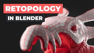 Retopology in Blender Beginner Tutorial [upl. by Gentille]