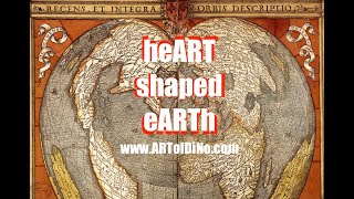 a HeART shaped eARTh TRANSLATION  Orontius Finnaeus map of i500s  A Universal Symbol repurposed [upl. by Norvall]