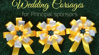 Wedding Corsages for Principal sponsors  MARITES MENENDEZ ARTS [upl. by Eissat]