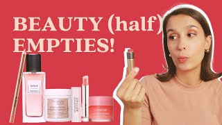 BEAUTY half EMPTIES  favorite products 2021 [upl. by Aropizt]