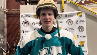 POST GAME INTERVIEW  Lucas Perry vs Niverville Nighthawks Feb 324 [upl. by Garzon]