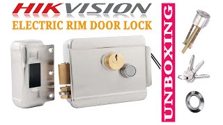 Hikvision DSK4E208 Electric Rim Lock for Wooden amp Metal Door Unboxing  Part 1 [upl. by Puri222]