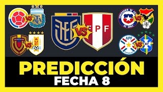 Análisis y Predicción Fecha 8 Eliminatorias Sudamericanas Mundial 2026 🇦🇷🇺🇾🇨🇴🇻🇪🇪🇨🇧🇷🇵🇾🇨🇱🇧🇴🇵🇪🏆 [upl. by Blanchette]