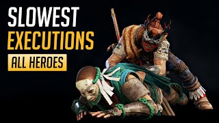 For Honor  Slowest Executions All Heroes amp Shared [upl. by Naibaf]