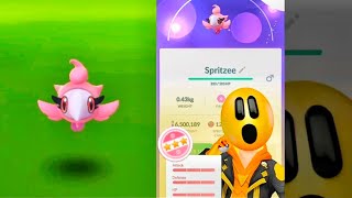 HUNDO Spritzee 🔥🔥 from Field Research task Pokémon Go [upl. by Enitsua720]