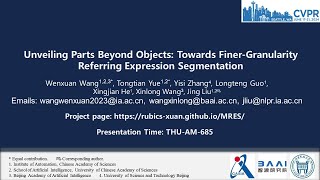 CVPR2024Unveiling Parts Beyond ObjectsTowards FinerGranularity Referring Expression Segmentation [upl. by Eedissac247]