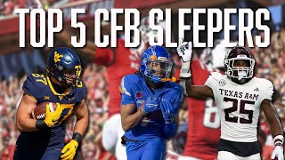 Top 5 CFP Sleepers  NC State  USC  Boise State  West Virginia  Texas AampM [upl. by Dixon148]