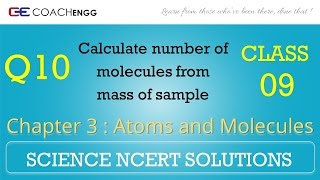 Atoms and Molecules Question 10 Chapter 3 Class 9 NCERT Solutions Exercise [upl. by Celestine]