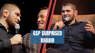 When GSP Surprised Khabib during the interview  Full Clip [upl. by Manoff]