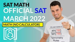 SAT Math OFFICIAL March 2022 SAT Test Calculator Section In Real Time [upl. by Purington311]