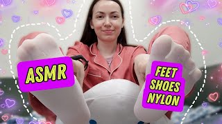 ASMR feet shoes  nylon asmr asmrsounds [upl. by Akiemaj]