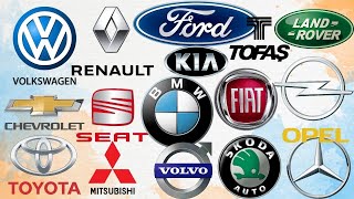 Worlds Most Recognized Car Brands and Logos [upl. by Aisemaj]