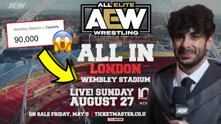 TONY KHAN ANNOUNCES HUGE AEW UK SHOW ALL IN AEW NEWS [upl. by Baptiste]