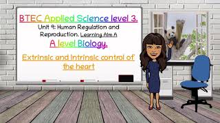 BTEC Applied Science and A level Biology Intrinsic and Extrinsic control of the heart  BioTeach [upl. by Araic]