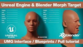 Blender amp Unreal Engine 10 min Tutorial  Morph Target amp UMG interface [upl. by Delogu]