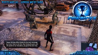 SpiderMan Miles Morales All Postcard Locations Memory Lane Trophy Guide [upl. by Meuser698]