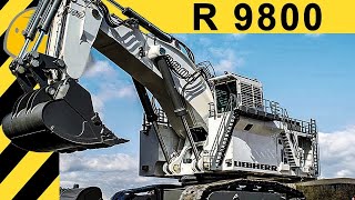 BIGGEST EXCAVATOR IN THE WORLD 4000 HP amp 800 TONS  LIEBHERR R 9800 [upl. by Ahsirhcal]