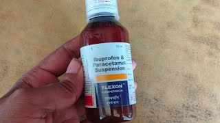 ibuprofen and paracetamol suspension in hindi  Flexon suspension [upl. by Ettennek]