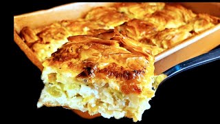 Prasopita  Greek pie with leek  Phyllo pastry leek pie  Pie with phyllo and leek  Greek leek pie [upl. by Mima]