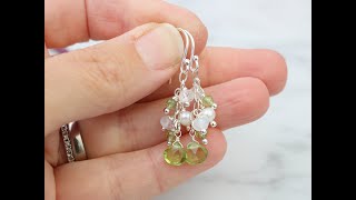 Peridot Cluster Earrings DIY  How Its Made [upl. by Esac]