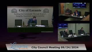 September 24th 2024 Laramie Wyoming  City Government Live Stream [upl. by Cherilynn]