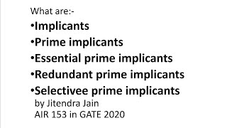 Implicants prime implicants essential prime implicants rpi spi [upl. by Kopp514]