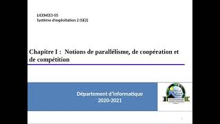 Système dexploitation 2chap1partie1  Notions de parallélisme de coopération et de compétition [upl. by Anne-Marie264]