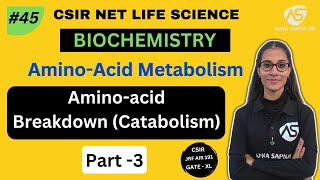 Aminoacid Catabolism  Biochemistry  CSIR NET LIFESCIENCE [upl. by Dawaj]