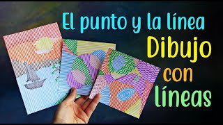 ● El PUNTO y la LÍNEA ツ Cómo hacer un dibujo sólo con líneas ● Dibujos con líneas y puntos [upl. by Noirrad]