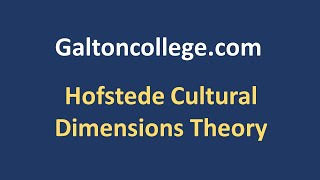 Hofstede Cultural Dimensions Theory [upl. by Roy]