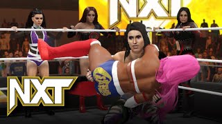 WWE 2K23 NXT MERCEDES MONÉ TRINITY LASH LEGEND amp JAKARA JACKSON VS FEROZ LEON GREEN amp DEVILLE [upl. by Lenneuq]