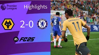 Wolves score TWO late goals to beat Chelsea  Wolves 20 Chelsea  FC 25 Premier League Highlights [upl. by Estella]