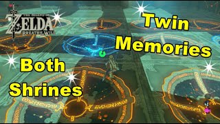 Twin Memories Both Shrines How to get there and Solve Breath of The Wild Zelda [upl. by Mord]