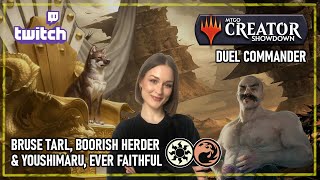 MTGO Creator Showdown 5K DUEL COMMANDER ft Yoshimaru Ever FaithfulBruse Tarl Boorish Herder [upl. by Antonina]