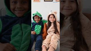 Happy Wearing Dinosaur Costume costume dinosaurs dino videokids kids diy shortviral dinos [upl. by Enovaj138]