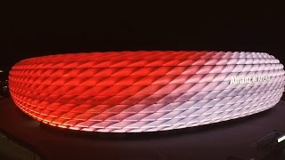 New Philips LED façade lighting at the Allianz Arena [upl. by Publus]