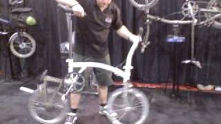 Folding amp Unfolding the Brompton bike [upl. by Leamaj]