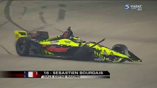 IndyCar Series 2018 Gateway Motorsport Park Start Sébastien Bourdais Crash [upl. by Ingvar]