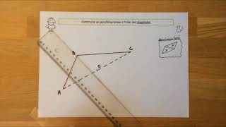 Vidéo 19 Construire un parallélogramme avec les diagonales [upl. by Noe389]