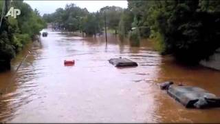 Raw Video National Guard Trucks Submerged [upl. by Gilleod]