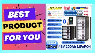 48V 200Ah LiFePO4 Battery 10Kw 6000 Cycles Bluetooth 512V 100Ah 120Ah [upl. by Norbert]