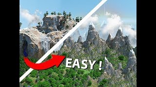 Easy Trick To Making EPIC Minecraft Landscape [upl. by Draillih]