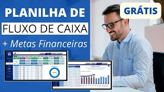 🟢GRÁTIS Planilha de CONTROLE FINANCEIRO Pessoal e Fluxo de Caixa com Metas Financeiras Excel [upl. by Girardo]