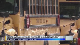 Public comments lead to debate about appointed Escambia Co superintendent [upl. by Idhem324]