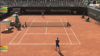 Tennis Elbow 4  Alejandro Tabilo VS Zhang Zhizhen  ROME  Gameplay [upl. by Netsirhk]