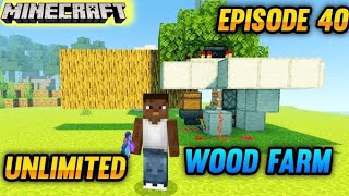 Making a wood farm in minecraft survival series [upl. by Suiradal]