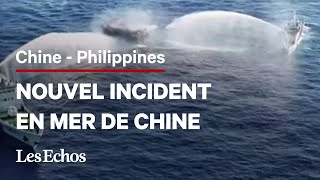 La Chine et les Philippines s’affrontent à coups de canon à eau en mer de Chine méridionale [upl. by Weyermann]